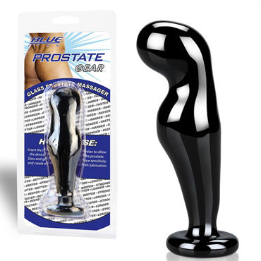 BlueLine Glass Prostate Massager, черный, Массажер большого размера BlueLine Glass Prostate Massager, черный, Массажер большого размера