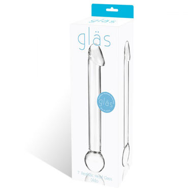 Glas Realistic Head Glass Dildo, прозрачный - Стеклянный дилдо с реалистичной головкой - купить в секс шопе Glas Realistic Head Glass Dildo, прозрачный - Стеклянный дилдо с реалистичной головкой - купить в секс шопе