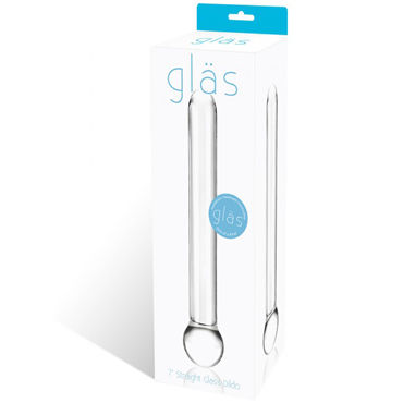 Glas Straight Glass Dildo, прозрачный - Стеклянный жезл с шаром - купить в секс шопе Glas Straight Glass Dildo, прозрачный - Стеклянный жезл с шаром - купить в секс шопе