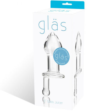 Glas Glass Juicer, прозрачный - Прозрачный плаг с ручкой - купить в секс шопе Glas Glass Juicer, прозрачный - Прозрачный плаг с ручкой - купить в секс шопе