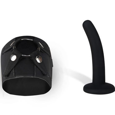 Lux Fetish Страпон, черный, С креплением на ногу Lux Fetish Страпон, черный, С креплением на ногу