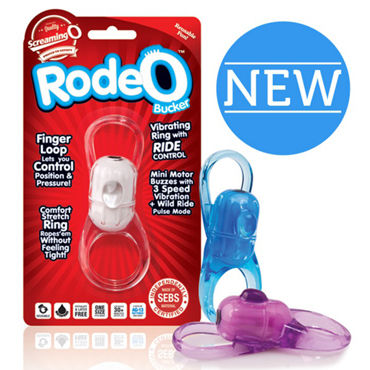 Screaming O RodeO Bucker, прозрачное, Эластичное вибро-кольцо на пенис Screaming O RodeO Bucker, прозрачное, Эластичное вибро-кольцо на пенис