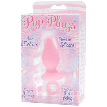 Doc Johnson Medium Pop Plugs - Анальная пробка с удобным кольцом - купить в секс шопе Doc Johnson Medium Pop Plugs - Анальная пробка с удобным кольцом - купить в секс шопе