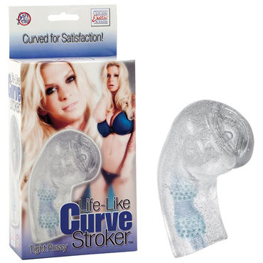 California Exotic Life-Like Curve Stroker, Прозрачная киска с блестками California Exotic Life-Like Curve Stroker, Прозрачная киска с блестками