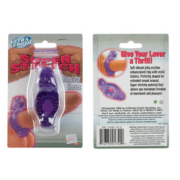 California Exotic Super Stretch, фиолетовый - Эрекционное кольцо со стимуляцией клитора - купить в секс шопе California Exotic Super Stretch, фиолетовый - Эрекционное кольцо со стимуляцией клитора - купить в секс шопе