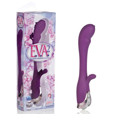 California Exotic E.V.A. 2 Extreme Vibrating Action, фиолетовый, Вибратор с гибким стволом и клиторальным отростком California Exotic E.V.A. 2 Extreme Vibrating Action, фиолетовый, Вибратор с гибким стволом и клиторальным отростком