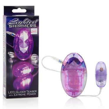 California Exotic Lighted Shimmers Glider Teasers, фиолетовый, Светящееся виброяичко California Exotic Lighted Shimmers Glider Teasers, фиолетовый, Светящееся виброяичко