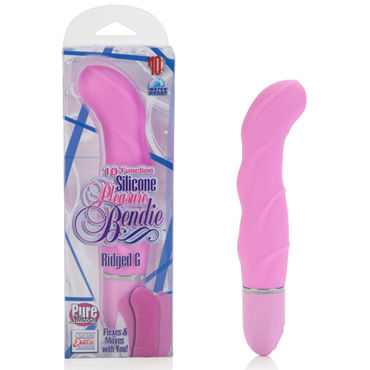California Exotic Pleasure Bendie Ridged G, розовый, Вибратор с фиксирующимся под разными углами стволом California Exotic Pleasure Bendie Ridged G, розовый, Вибратор с фиксирующимся под разными углами стволом