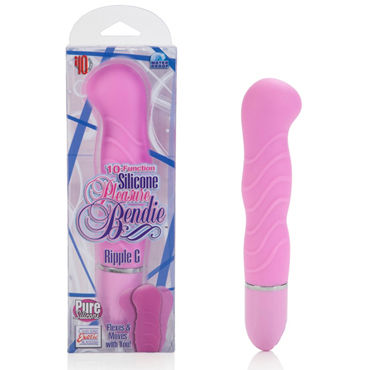 California Exotic Pleasure Bendie Ripple G, розовый, Вибратор с фиксирующимся под разными углами стволом California Exotic Pleasure Bendie Ripple G, розовый, Вибратор с фиксирующимся под разными углами стволом