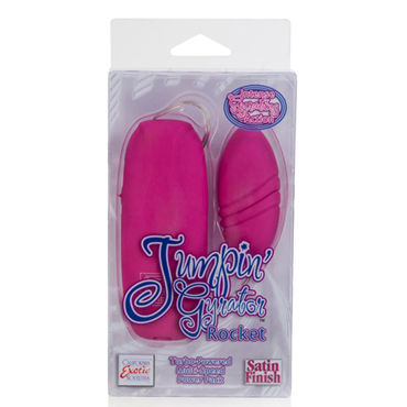 California Exotic Jumpin Gyrator Rockets, розовое - Виброяйцо с бархатистым сатиновым покрытием - купить в секс шопе California Exotic Jumpin Gyrator Rockets, розовое - Виброяйцо с бархатистым сатиновым покрытием - купить в секс шопе