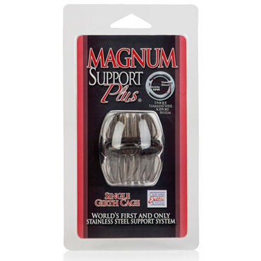 California Exotic Magnum Support Plus Single Girth Cages, серое - Широкое эрекционное кольцо - купить в секс шопе California Exotic Magnum Support Plus Single Girth Cages, серое - Широкое эрекционное кольцо - купить в секс шопе