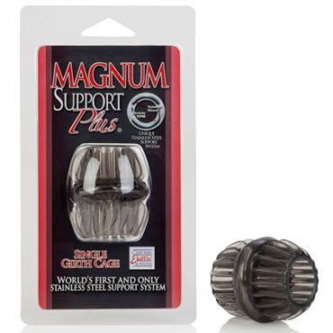 California Exotic Magnum Support Plus Single Girth Cages, серое, Широкое эрекционное кольцо California Exotic Magnum Support Plus Single Girth Cages, серое, Широкое эрекционное кольцо