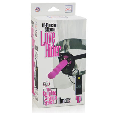California Exotic Love Rider Thruster, розовый, Страпон на поясе, с вибрацией и другие товары California Exotic с фото California Exotic Love Rider Thruster, розовый, Страпон на поясе, с вибрацией и другие товары California Exotic с фото