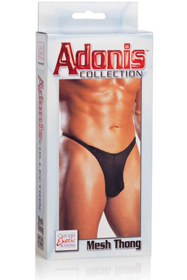 California Exotic Adonis Mesh Thongs, черные, Мужские трусы-танга California Exotic Adonis Mesh Thongs, черные, Мужские трусы-танга