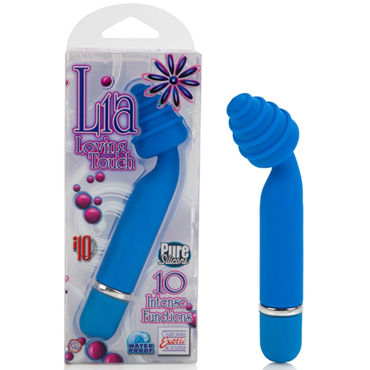 California Exotic Lia Mini-Massager Loving Touch, синий, Вибратор с рельефной головкой California Exotic Lia Mini-Massager Loving Touch, синий, Вибратор с рельефной головкой