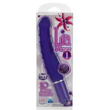 California Exotic Lia Pleaser 1, фиолетовый - Вибратор классической формы, с рельефными кругами - купить в секс шопе California Exotic Lia Pleaser 1, фиолетовый - Вибратор классической формы, с рельефными кругами - купить в секс шопе