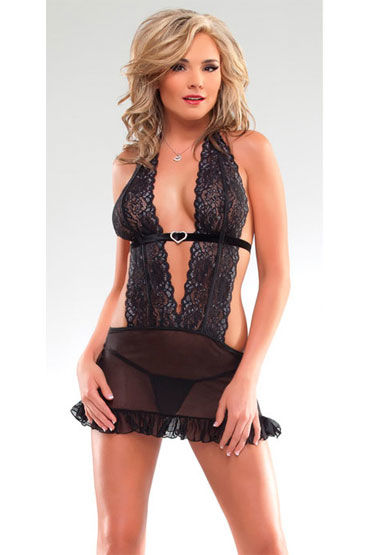 Coquette платье, Прозрачное, с юбочкой клеш Coquette платье, Прозрачное, с юбочкой клеш