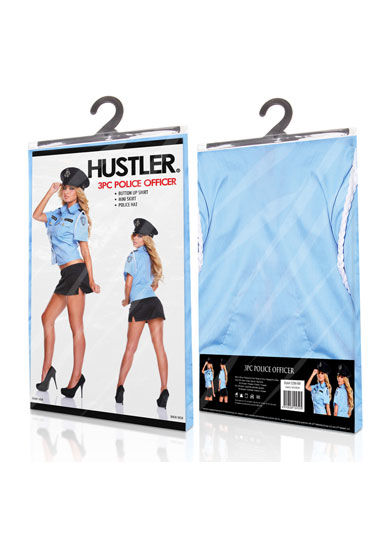 Hustler Полицейский - Рубашка, юбочка и фуражка - купить в секс шопе Hustler Полицейский - Рубашка, юбочка и фуражка - купить в секс шопе