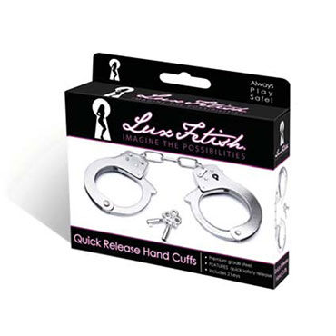 Lux Fetish Cuffs, Наручники из стали с быстрым открытием Lux Fetish Cuffs, Наручники из стали с быстрым открытием