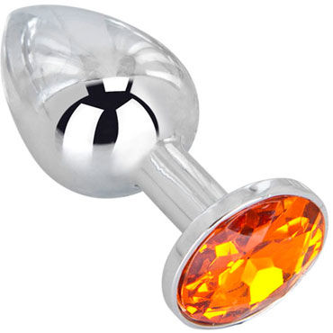 Erotic Fantasy Juicy Orange, Мини-плаг из стали с кристаллом Erotic Fantasy Juicy Orange, Мини-плаг из стали с кристаллом
