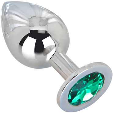 Erotic Fantasy Green Lime, Большой плаг из стали с кристаллом Erotic Fantasy Green Lime, Большой плаг из стали с кристаллом