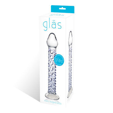 Glas Aries Ridged - Кристально-прозрачный фаллоимитатор - купить в секс шопе Glas Aries Ridged - Кристально-прозрачный фаллоимитатор - купить в секс шопе