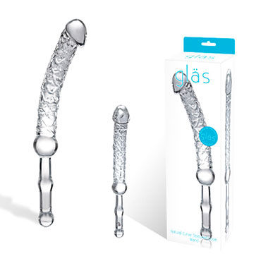 Glas Curve Textured Love Wand фаллоимитатор, Из стекла с рукоятью Glas Curve Textured Love Wand фаллоимитатор, Из стекла с рукоятью