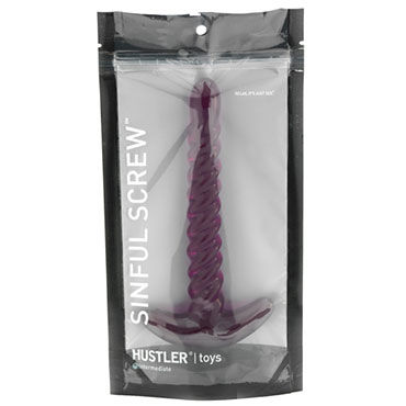 Hustler Sinful Screw, фиолетовый - Анальный стимулятор с рельефной поверхностью - купить в секс шопе Hustler Sinful Screw, фиолетовый - Анальный стимулятор с рельефной поверхностью - купить в секс шопе