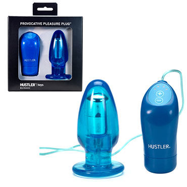 Hustler Provocative Plug, Синяя анальная пробка с 4-мя скоростями Hustler Provocative Plug, Синяя анальная пробка с 4-мя скоростями