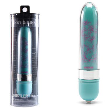 Hustler Inky Kinky, фисташковый, Вибратор с дополнительной насадкой Hustler Inky Kinky, фисташковый, Вибратор с дополнительной насадкой