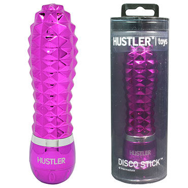 Hustler Disco Stick, фуксия, С переливающимися гранями, 9 см Hustler Disco Stick, фуксия, С переливающимися гранями, 9 см