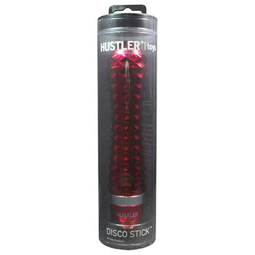 Hustler Disco Stick, алый - С переливающимися гранями, 14 см - купить в секс шопе Hustler Disco Stick, алый - С переливающимися гранями, 14 см - купить в секс шопе