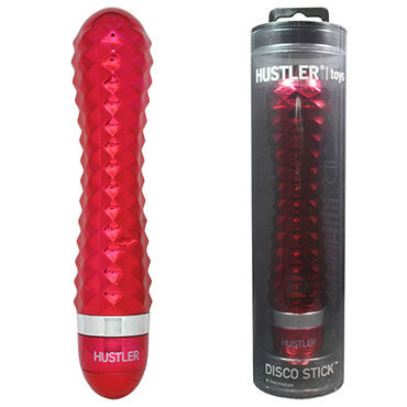 Hustler Disco Stick, алый, С переливающимися гранями, 14 см Hustler Disco Stick, алый, С переливающимися гранями, 14 см