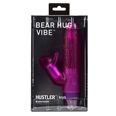 Hustler Bear Hug Vibe, розовый - Вибратор с мишкой-стимулятором клитора - купить в секс шопе Hustler Bear Hug Vibe, розовый - Вибратор с мишкой-стимулятором клитора - купить в секс шопе
