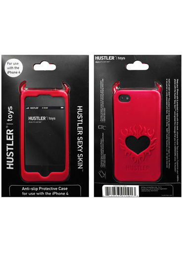 Hustler чехол, красный - Из силикона, для iPhone 4, 4S - купить в секс шопе Hustler чехол, красный - Из силикона, для iPhone 4, 4S - купить в секс шопе