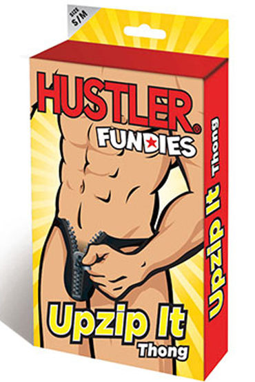 Hustler Fundies - Трусики-танга с молнией - купить в секс шопе Hustler Fundies - Трусики-танга с молнией - купить в секс шопе