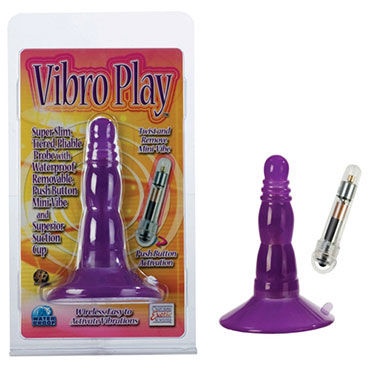 California Exotic Vibro Play, фиолетовый, Анальная пробочка с вибрацией California Exotic Vibro Play, фиолетовый, Анальная пробочка с вибрацией
