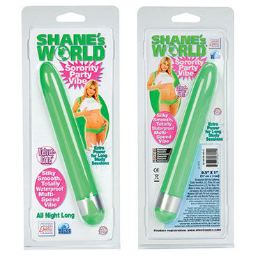 California Exotic Shane`s World, салатовый - Водонепроницаемый вибратор - купить в секс шопе California Exotic Shane`s World, салатовый - Водонепроницаемый вибратор - купить в секс шопе