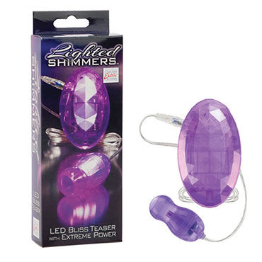 California Exotic Lighted Shimmers Bliss Teasers, фиолетовый, Светящаяся аметистовая капля с вибрацией California Exotic Lighted Shimmers Bliss Teasers, фиолетовый, Светящаяся аметистовая капля с вибрацией