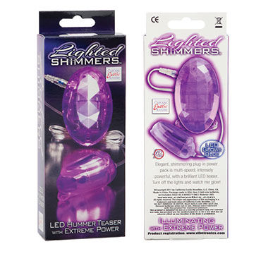 California Exotic Lighted Shimmers - Светящаяся аметисовая капля с вибрацией - купить в секс шопе California Exotic Lighted Shimmers - Светящаяся аметисовая капля с вибрацией - купить в секс шопе