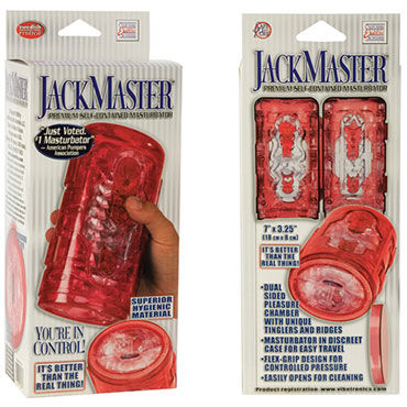 California Exotic Jack Master, красный - Мастурбатор премиум класса - купить в секс шопе California Exotic Jack Master, красный - Мастурбатор премиум класса - купить в секс шопе