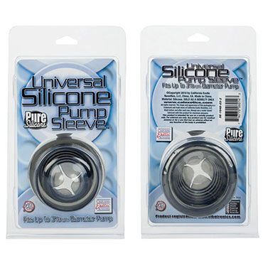 California Exotic Universal Silicone Pump Sleeves - Серая силиконовая насадка на мужскую помпу - купить в секс шопе California Exotic Universal Silicone Pump Sleeves - Серая силиконовая насадка на мужскую помпу - купить в секс шопе