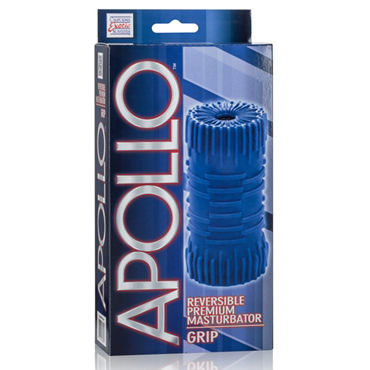 California Exotic Apollo Reversible Premium Masturbator Grip, синий - Двусторонний мастурбатор - купить в секс шопе California Exotic Apollo Reversible Premium Masturbator Grip, синий - Двусторонний мастурбатор - купить в секс шопе