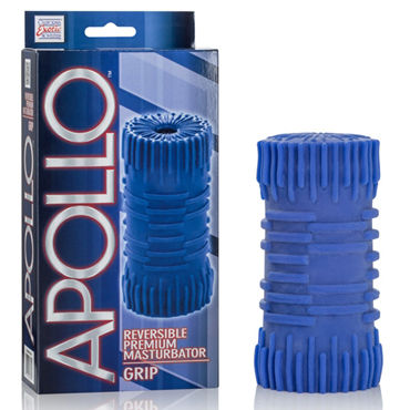 California Exotic Apollo Reversible Premium Masturbator Grip, синий, Двусторонний мастурбатор California Exotic Apollo Reversible Premium Masturbator Grip, синий, Двусторонний мастурбатор
