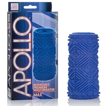 California Exotic Apollo Reversible Premium Masturbator Max, синий, Двусторонний мастурбатор California Exotic Apollo Reversible Premium Masturbator Max, синий, Двусторонний мастурбатор