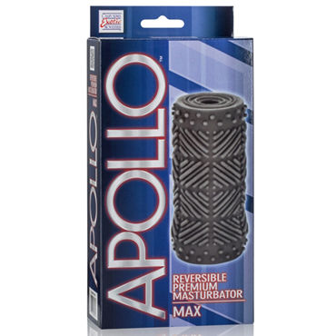 California Exotic Apollo Reversible Premium Masturbator Max, черный - Двусторонний мастурбатор - купить в секс шопе California Exotic Apollo Reversible Premium Masturbator Max, черный - Двусторонний мастурбатор - купить в секс шопе
