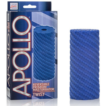 California Exotic Apollo Reversible Premium Masturbator Twist, синий, Двусторонний мастурбатор California Exotic Apollo Reversible Premium Masturbator Twist, синий, Двусторонний мастурбатор