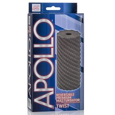 California Exotic Apollo Reversible Premium Masturbator Twist, черный - Двусторонний мастурбатор - купить в секс шопе California Exotic Apollo Reversible Premium Masturbator Twist, черный - Двусторонний мастурбатор - купить в секс шопе