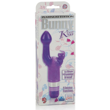 California Exotic Platinum Edition Bunny Kiss, фиолетовый - Вибратор с клиторальным стимулятором - купить в секс шопе California Exotic Platinum Edition Bunny Kiss, фиолетовый - Вибратор с клиторальным стимулятором - купить в секс шопе