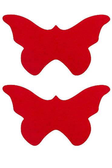 Shots Toys Nipple Sticker Butterfly, красные, Пэстисы в форме бабочек Shots Toys Nipple Sticker Butterfly, красные, Пэстисы в форме бабочек